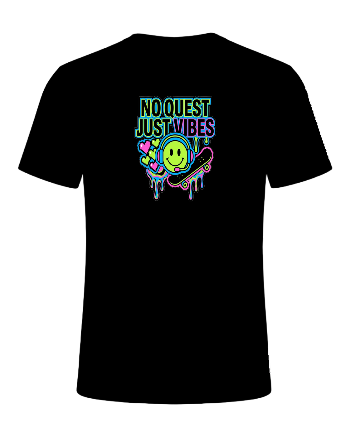 NO QUEST JUST VIBES — Black