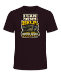 I Can Send Help. I Can't Send Common Sense. Tee — Oxblood Black