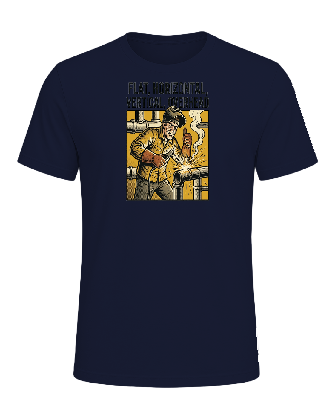 FLAT, HORIZONTAL, VERTICAL, OVERHEAD — Navy