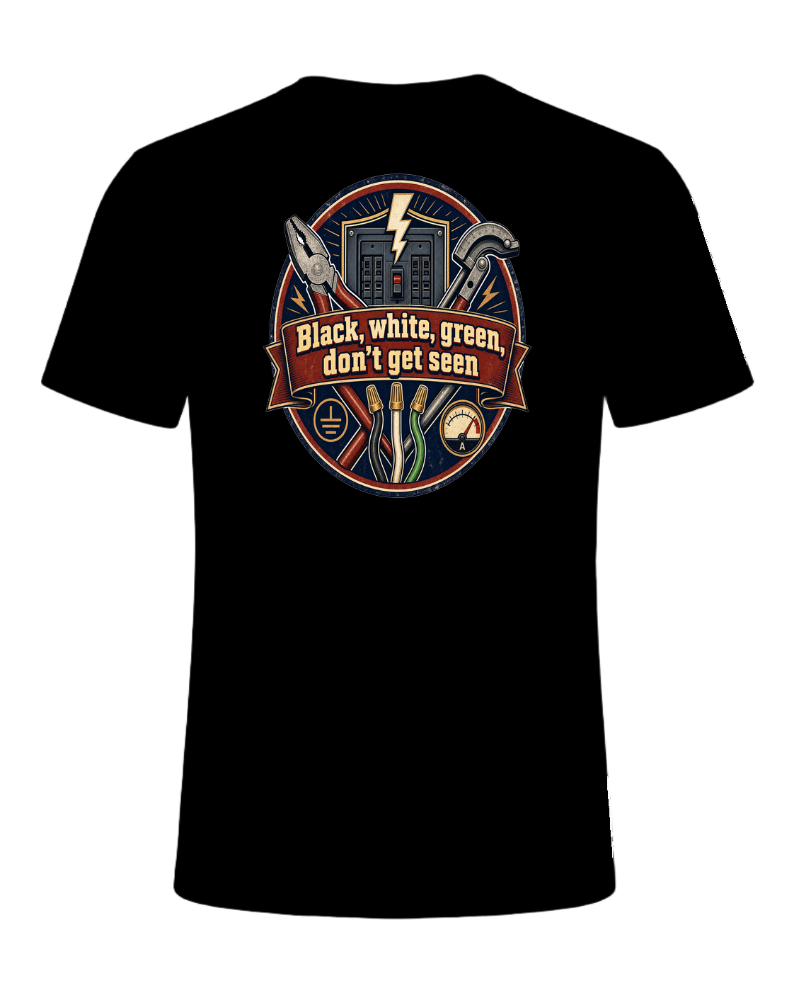 Black, white, green, don't get seen — Black