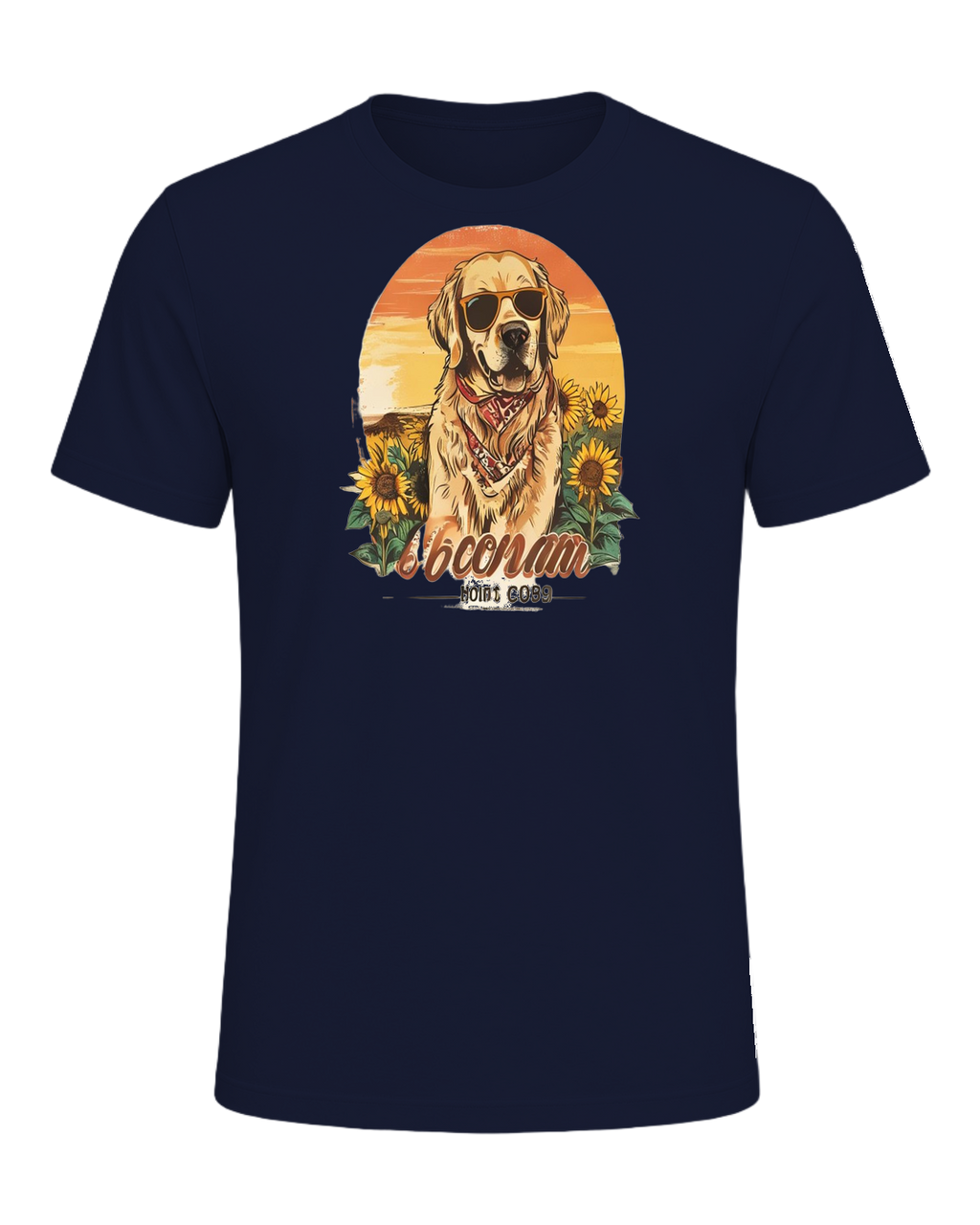 Golden Retriever Mom — Navy