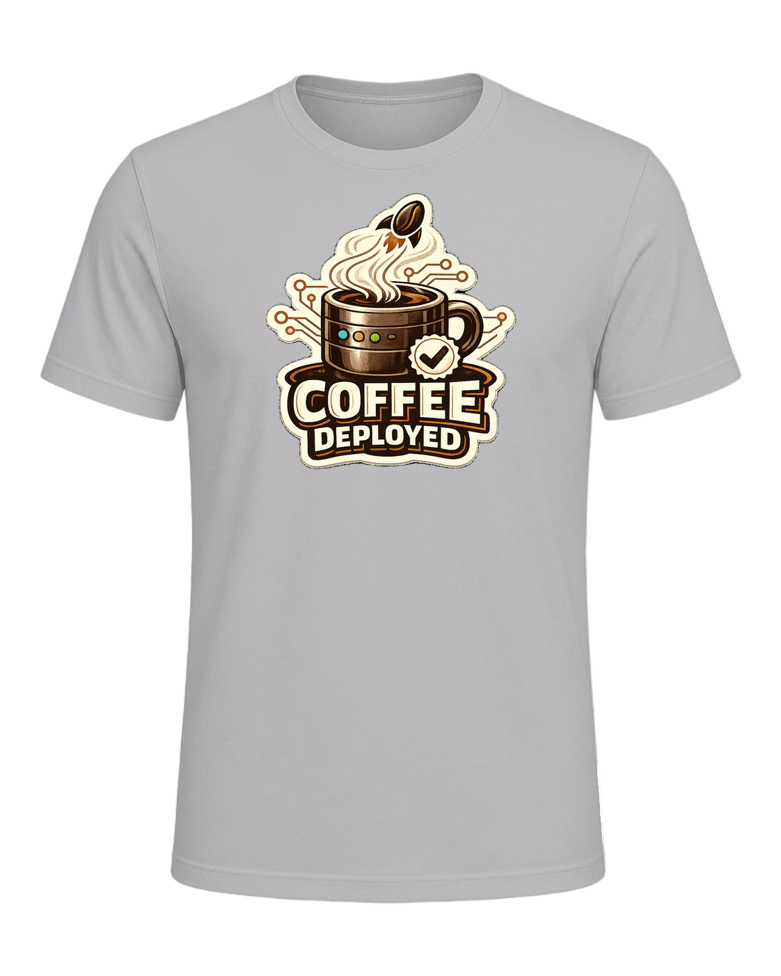 Coffee Deployed Tee — Athletic Heather