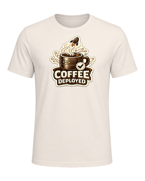 Coffee Deployed Tee — Natural
