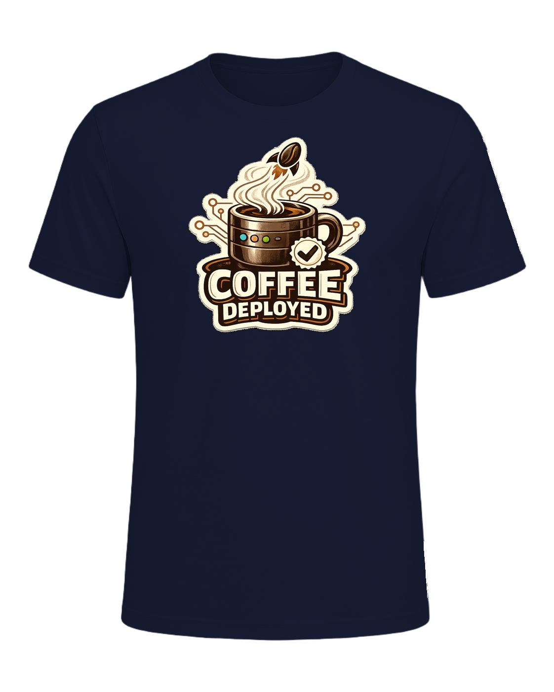 Coffee Deployed Tee — Navy