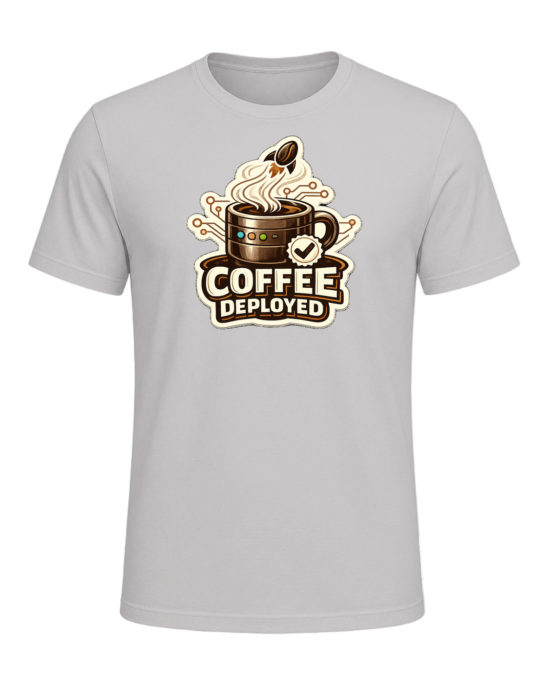 Coffee Deployed Tee — Silver