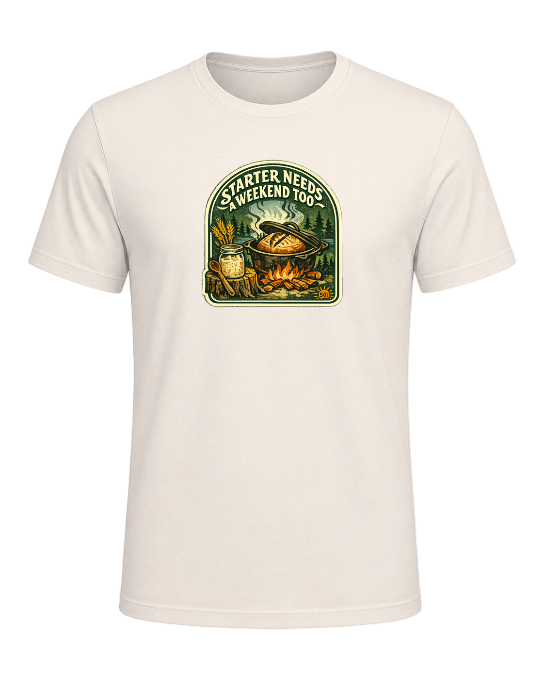 Starter Needs A Weekend Too Tee — Natural