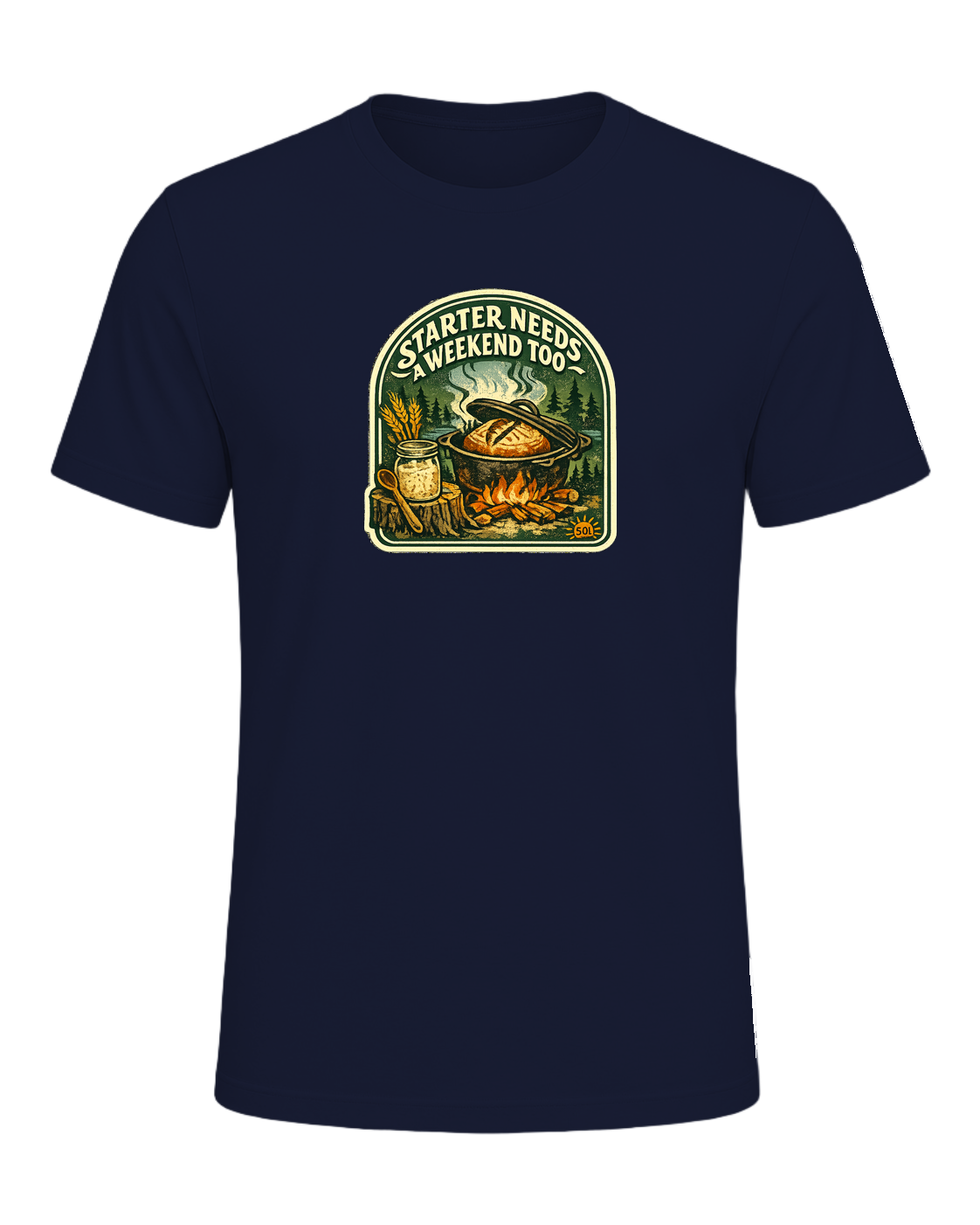 Starter Needs A Weekend Too Tee — Navy