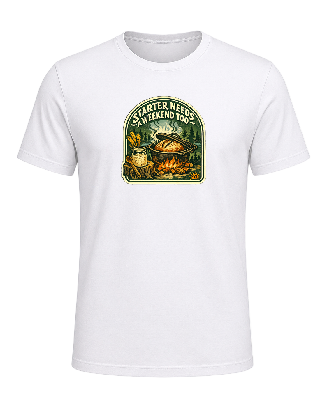 Starter Needs A Weekend Too Tee — White