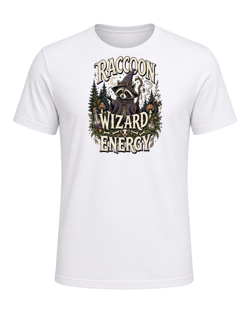 RACCOON WIZARD ENERGY — White