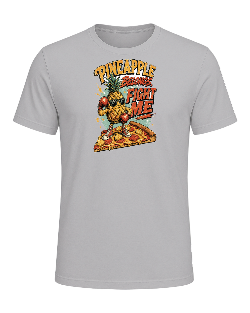 PINEAPPLE BELONGS, FIGHT ME — Athletic Heather