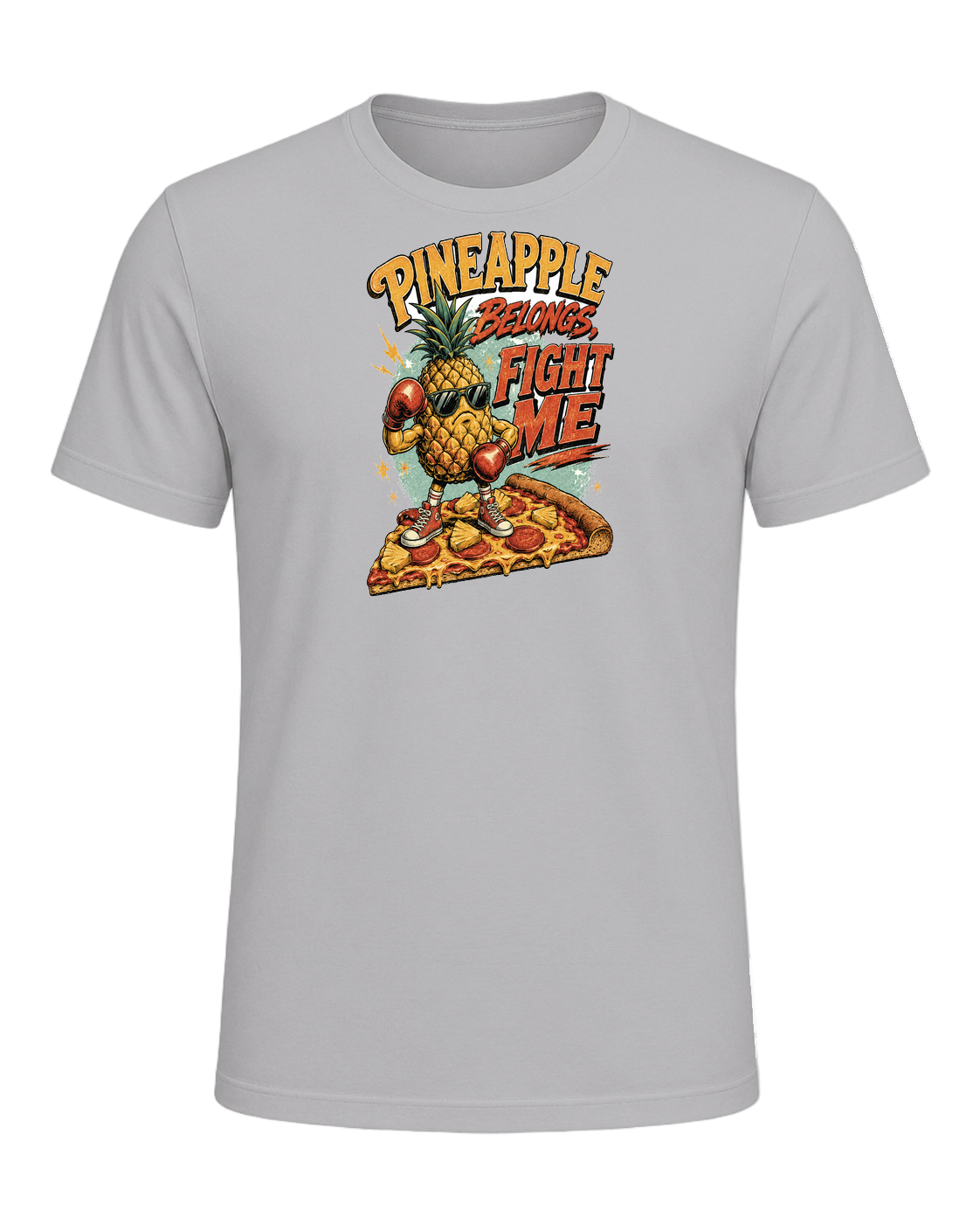 PINEAPPLE BELONGS, FIGHT ME — Athletic Heather