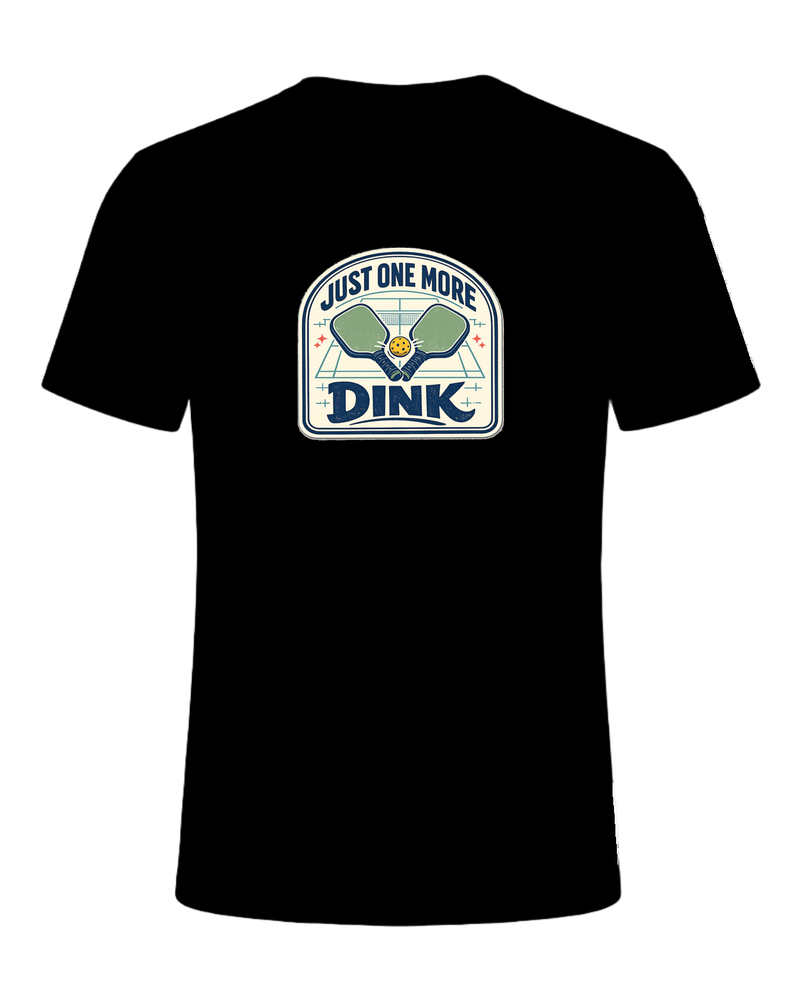 A funny pickleball tee for players who always have time for just one more dink. — Black