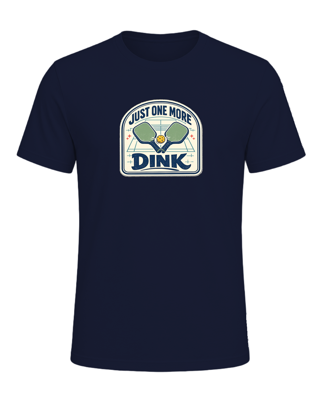 A funny pickleball tee for players who always have time for just one more dink. — Navy