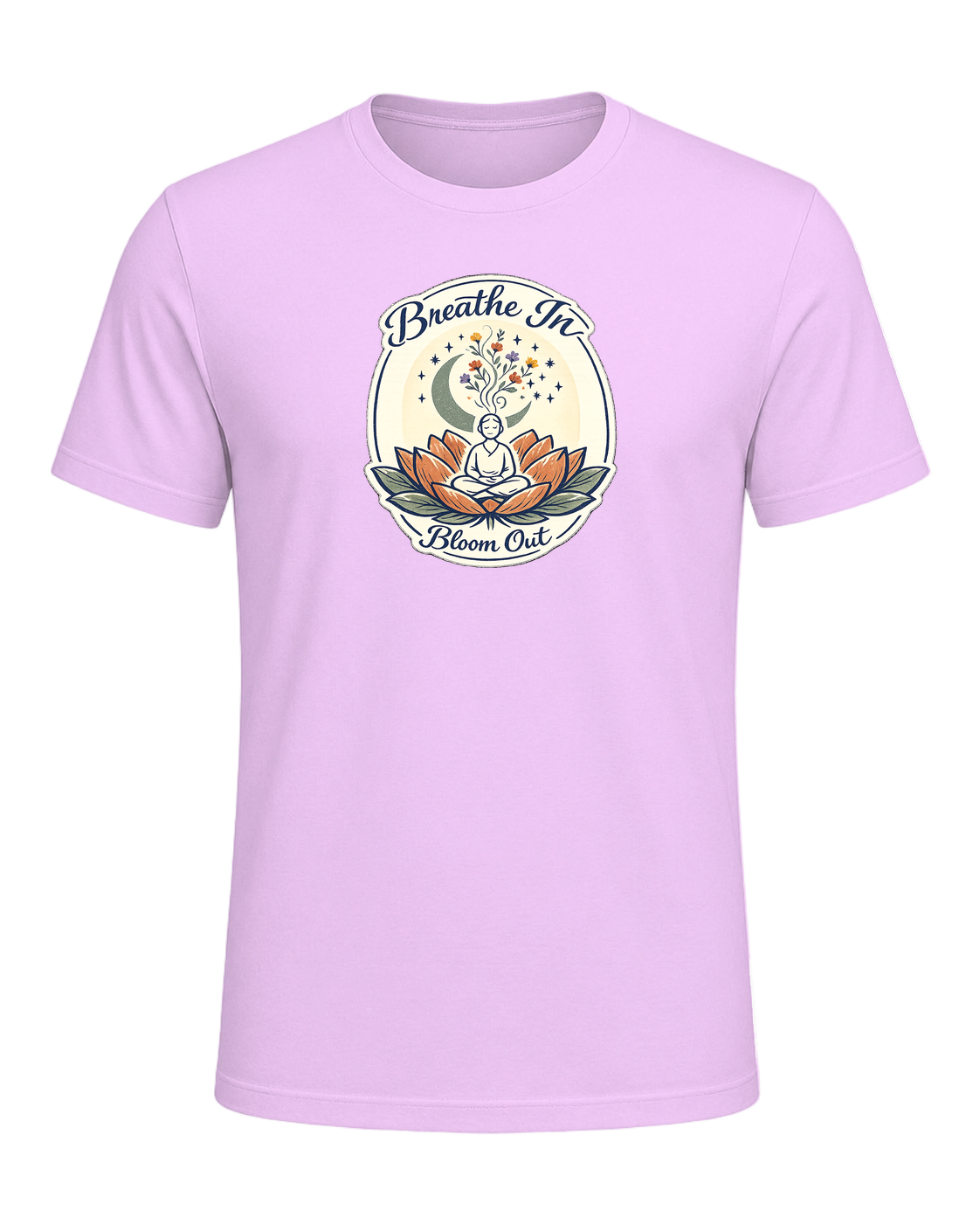Breathe In, Bloom Out Tee — Heather Prism Lilac