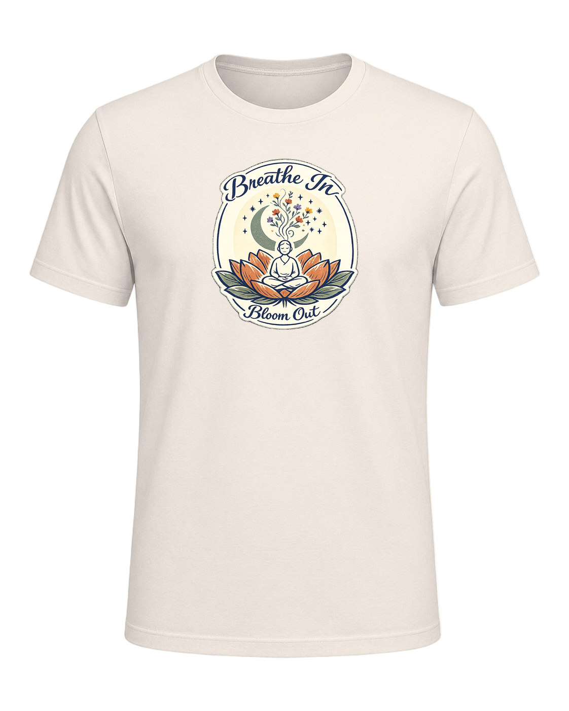 Breathe In, Bloom Out Tee — Natural