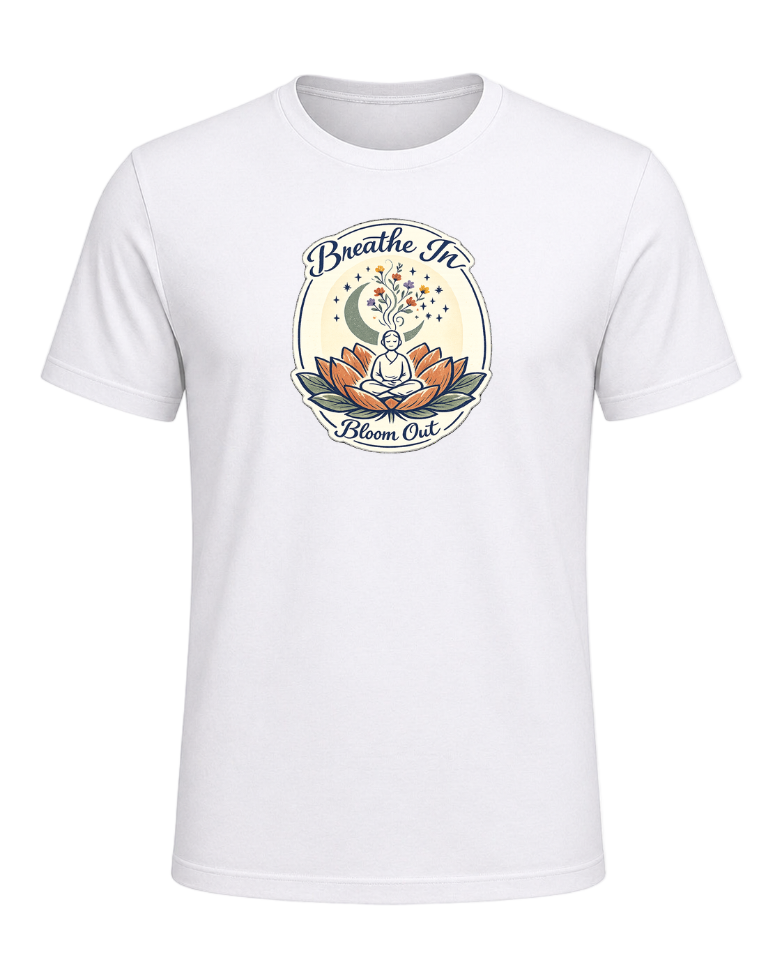 Breathe In, Bloom Out Tee — White