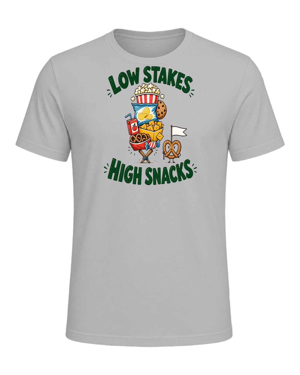 LOW STAKES HIGH SNACKS — Athletic Heather