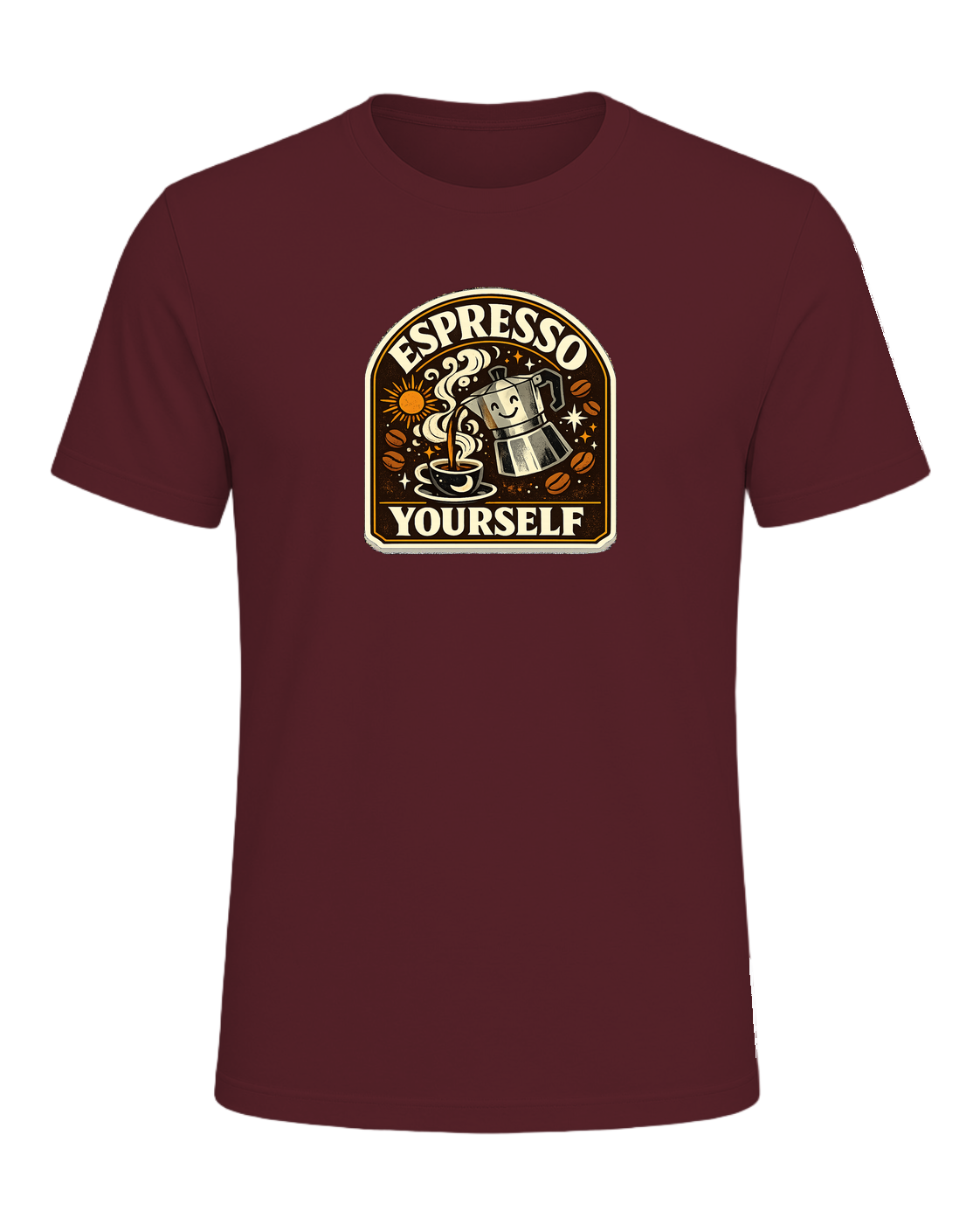 Espresso Yourself Tee — Maroon