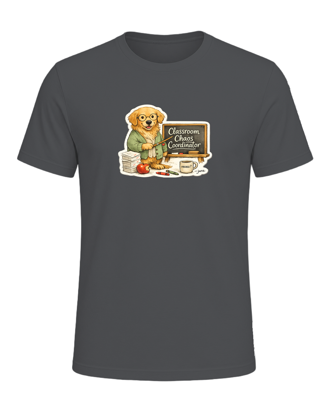 Classroom Chaos Coordinator Tee — Asphalt