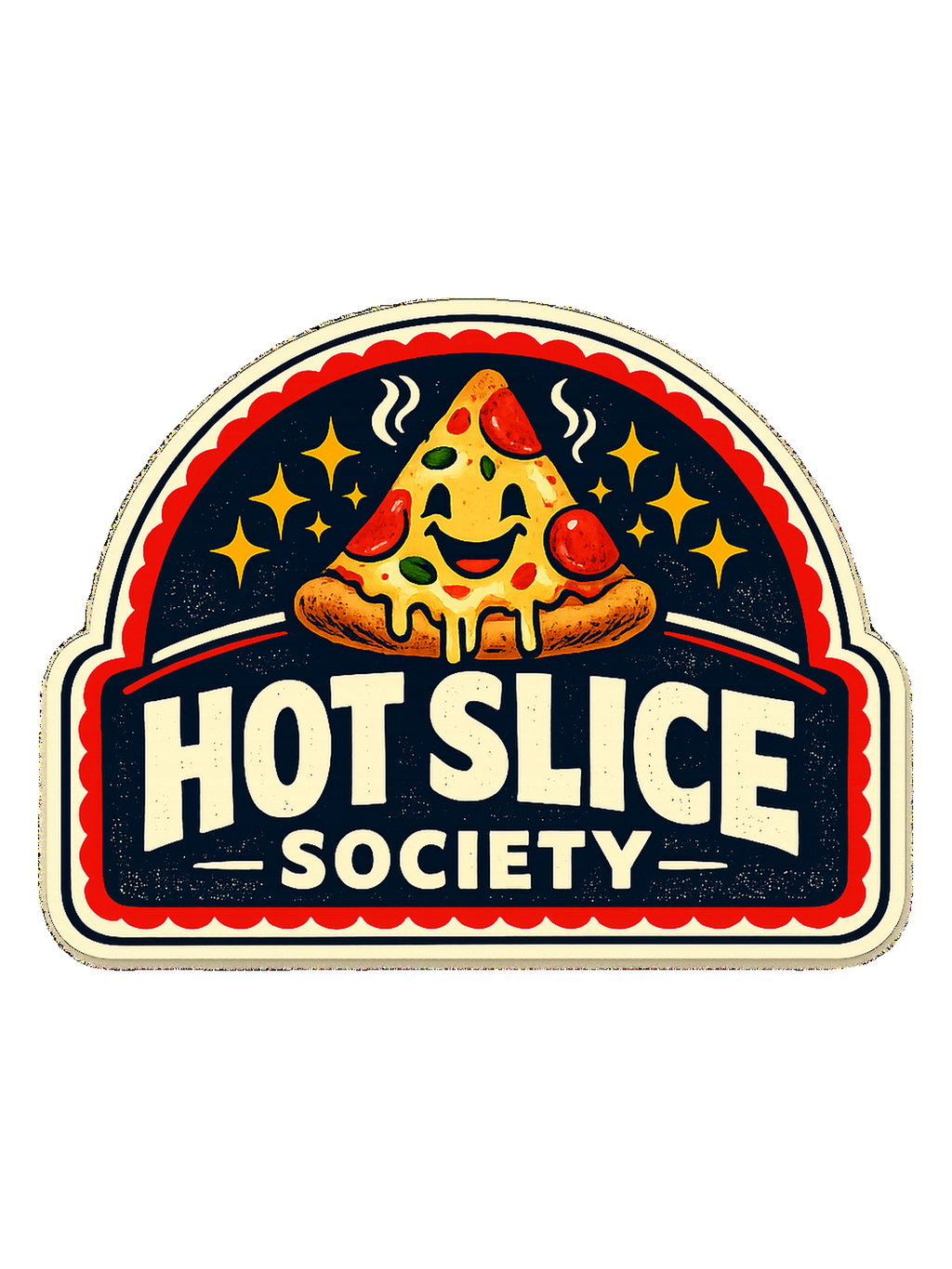A bold retro pizza-club tee for anyone proudly living the hot slice lifestyle.
