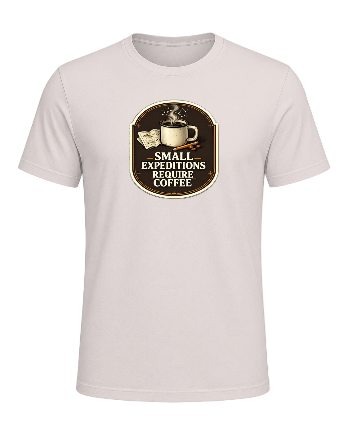 Small Expeditions Require Coffee Tee — Heather Dust