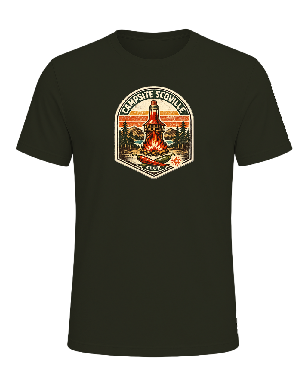 Campsite Scoville Club Tee — Dark Olive