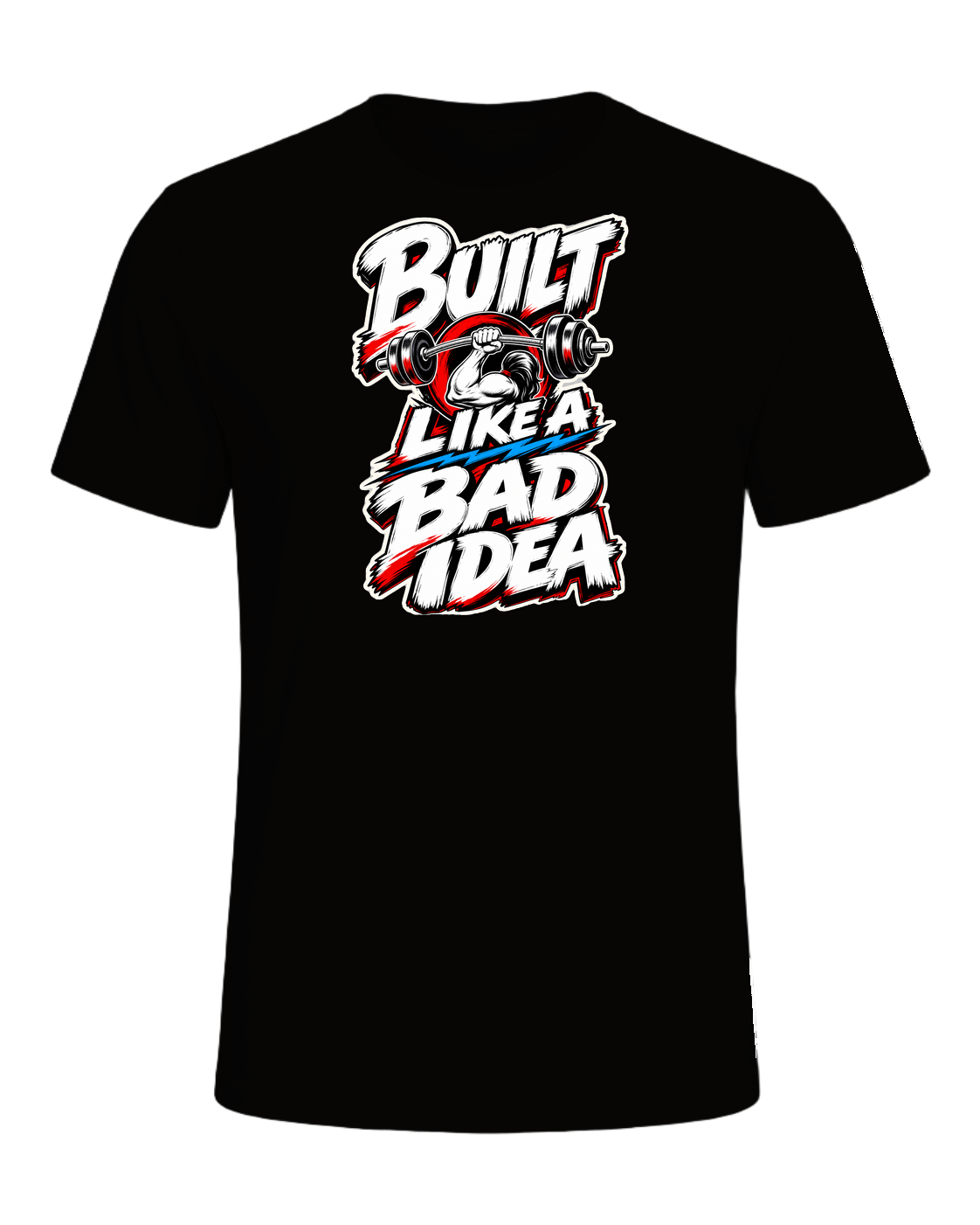 Built Like A Bad Idea Gym Tee — Black Heather