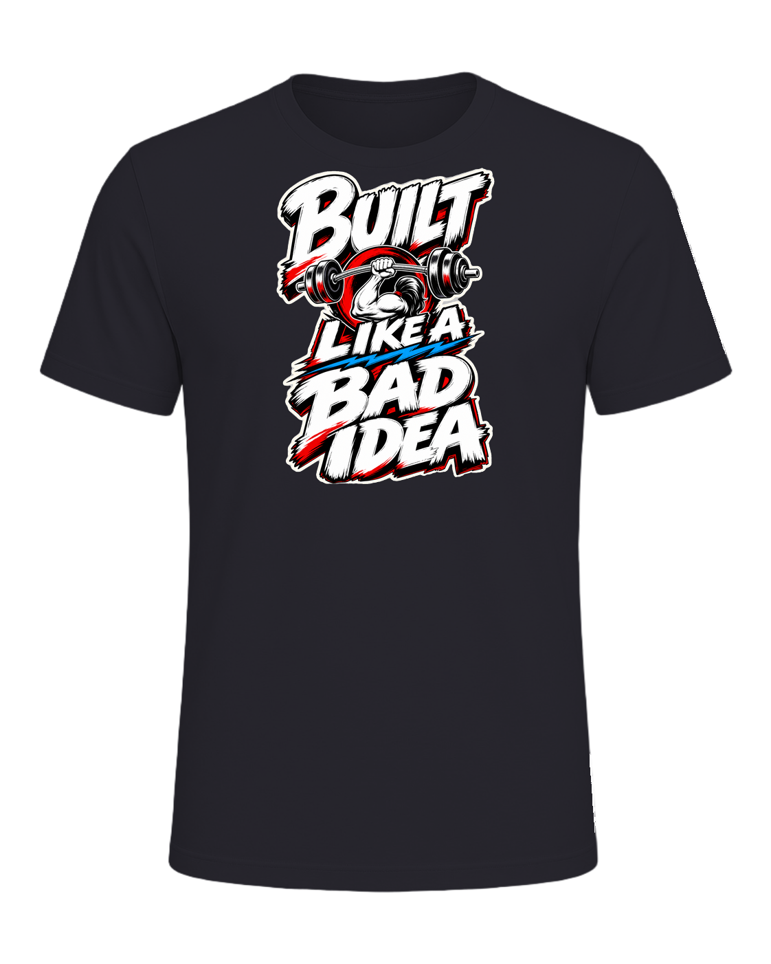 Built Like A Bad Idea Gym Tee — Dark Grey