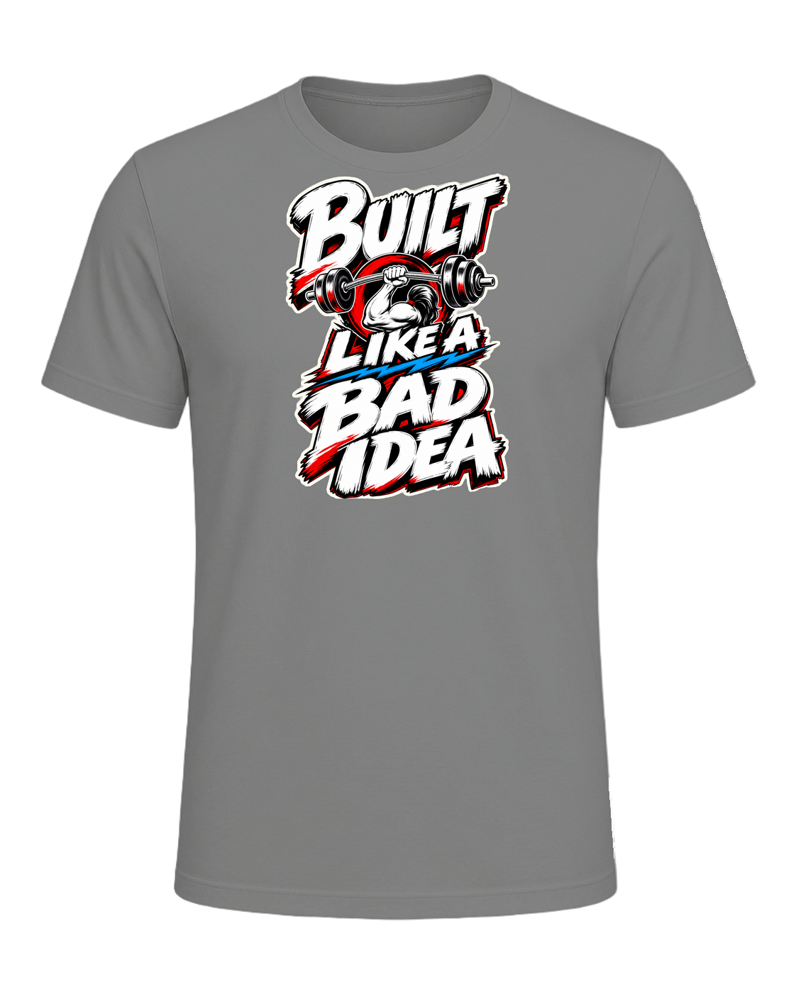 Built Like A Bad Idea Gym Tee — Deep Heather