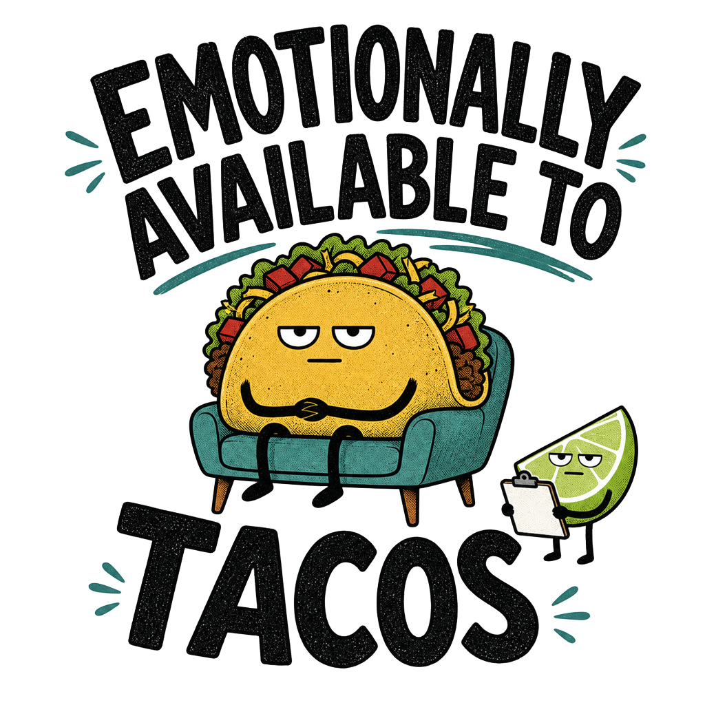 EMOTIONALLY AVAILABLE TO TACOS