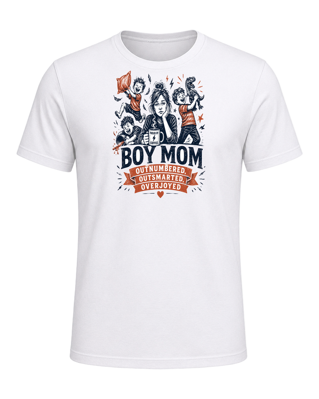 Boy Mom Humor — White