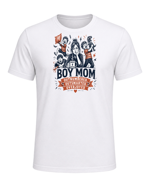 Boy Mom Humor — White