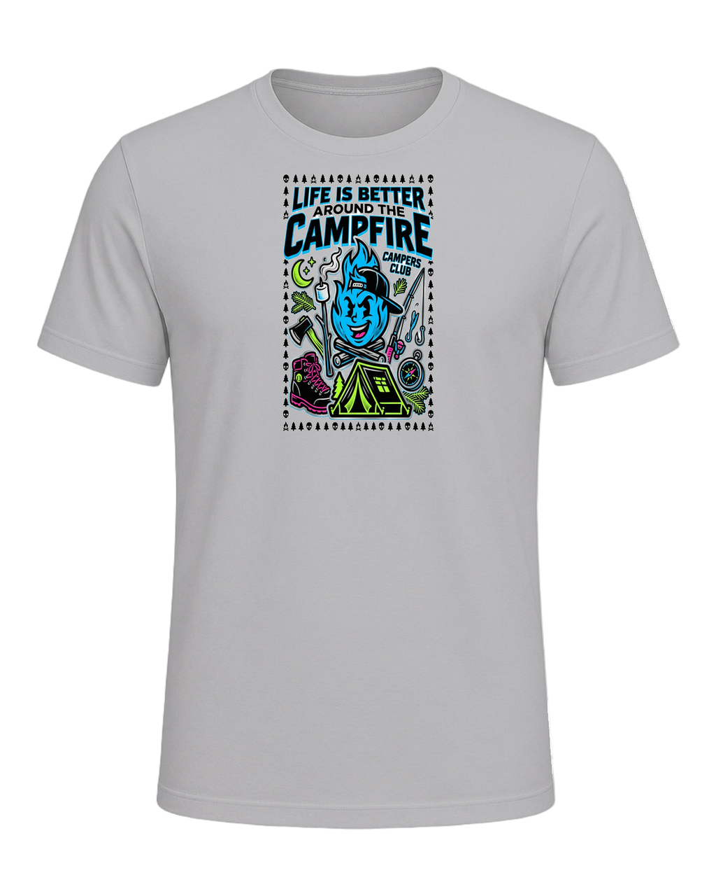 LIFE IS BETTER AROUND THE CAMPFIRE — Athletic Heather