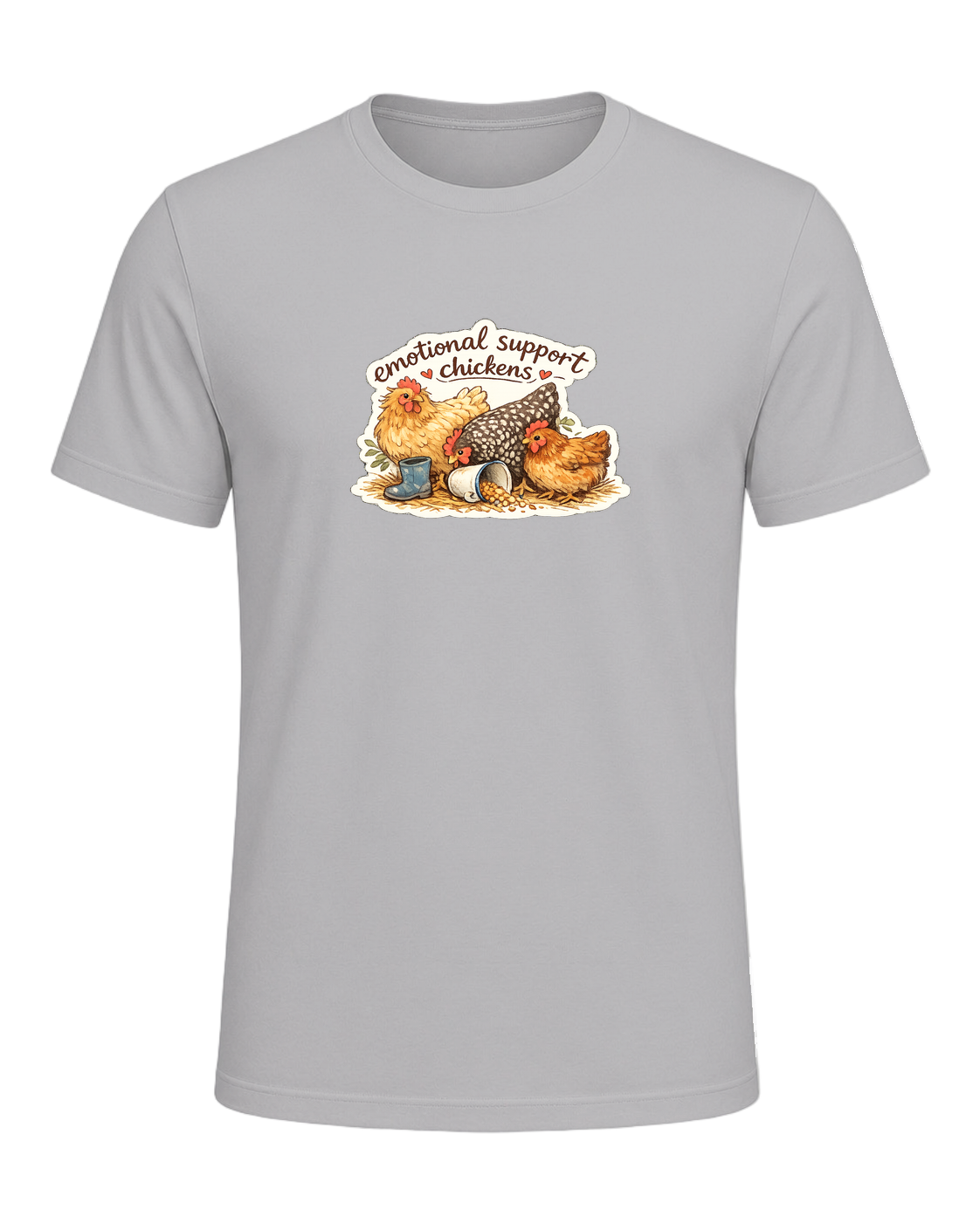 Emotional Support Chickens Tee — Athletic Heather