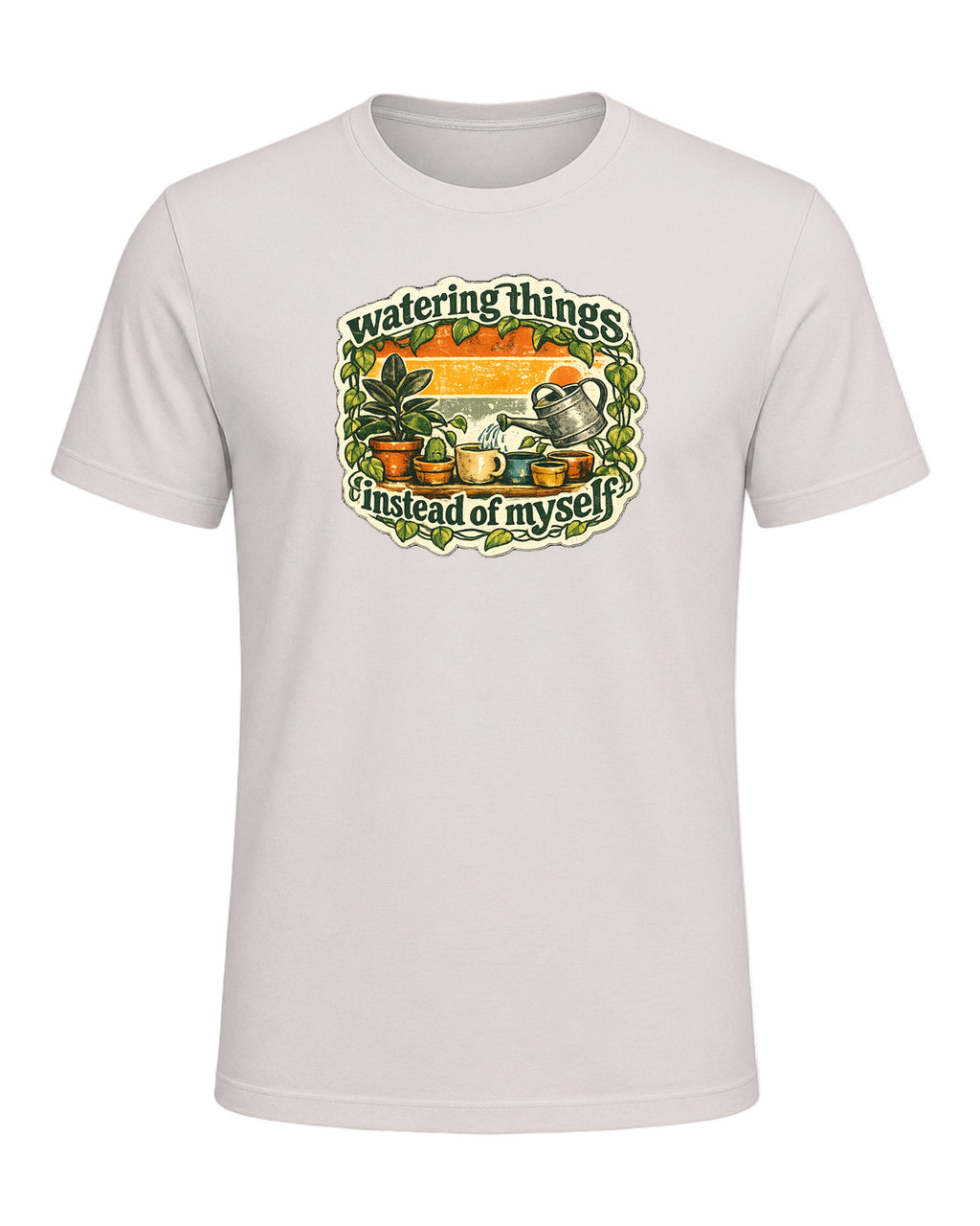 Watering Things Instead Of Myself Tee — Heather Dust