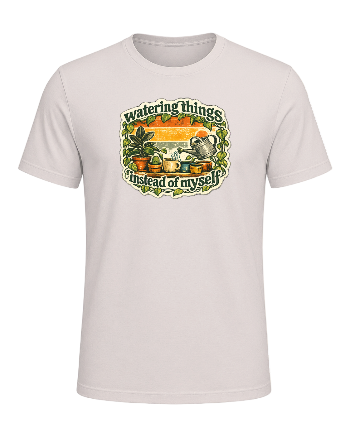 Watering Things Instead Of Myself Tee — Heather Dust