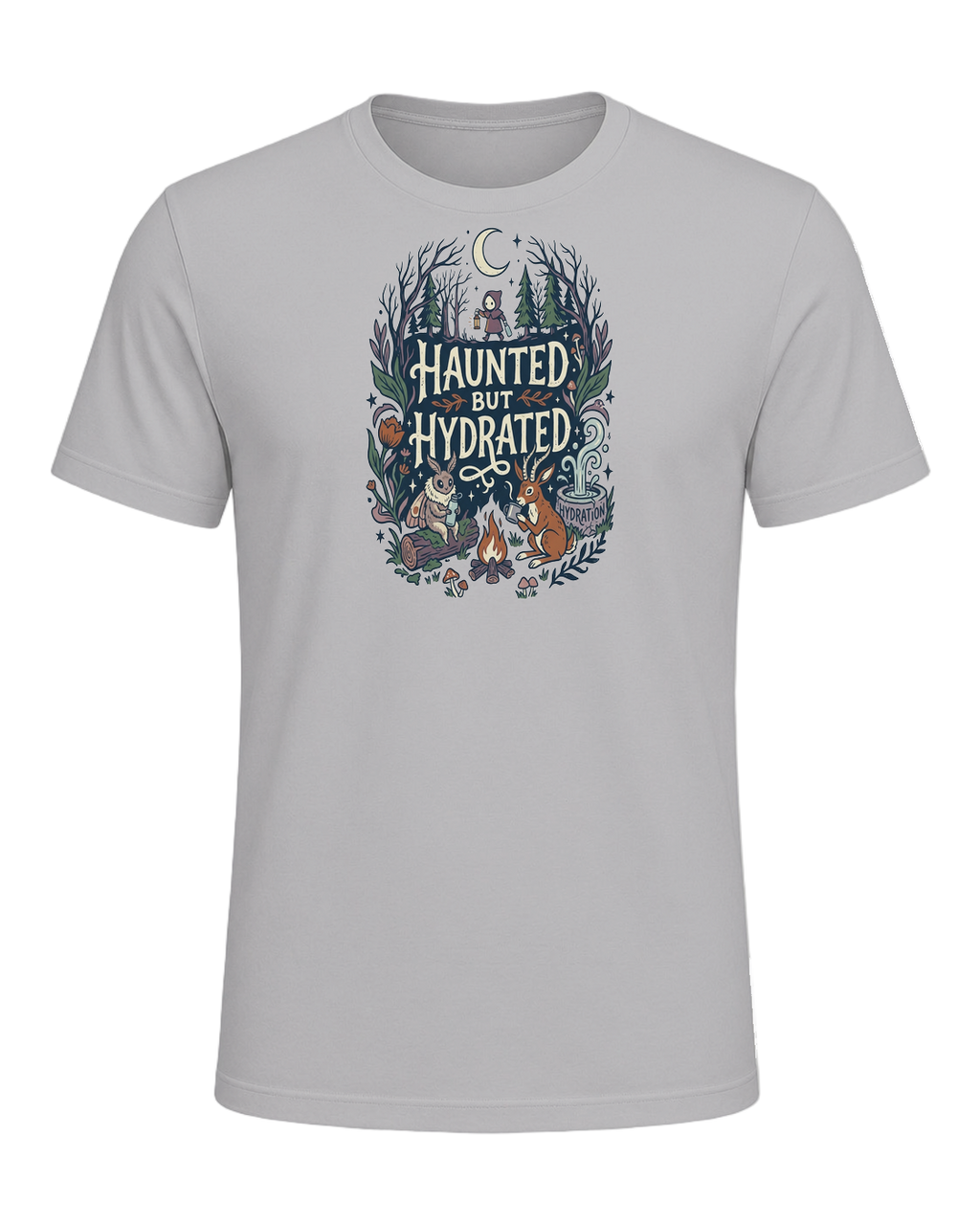 HAUNTED BUT HYDRATED — Athletic Heather