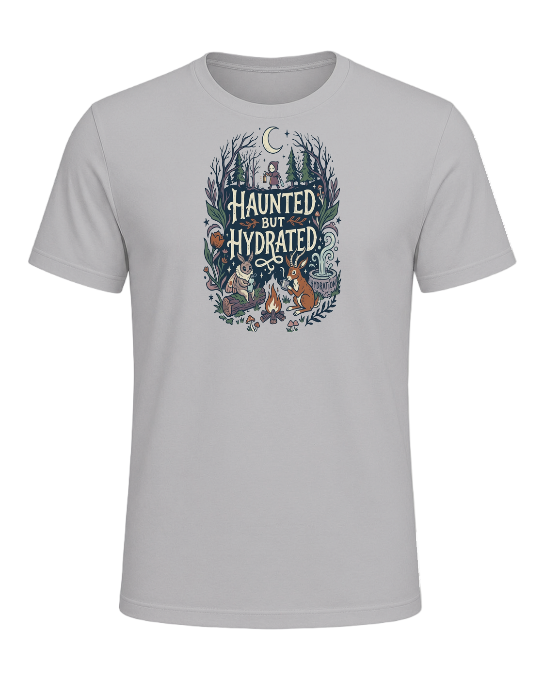 HAUNTED BUT HYDRATED — Athletic Heather