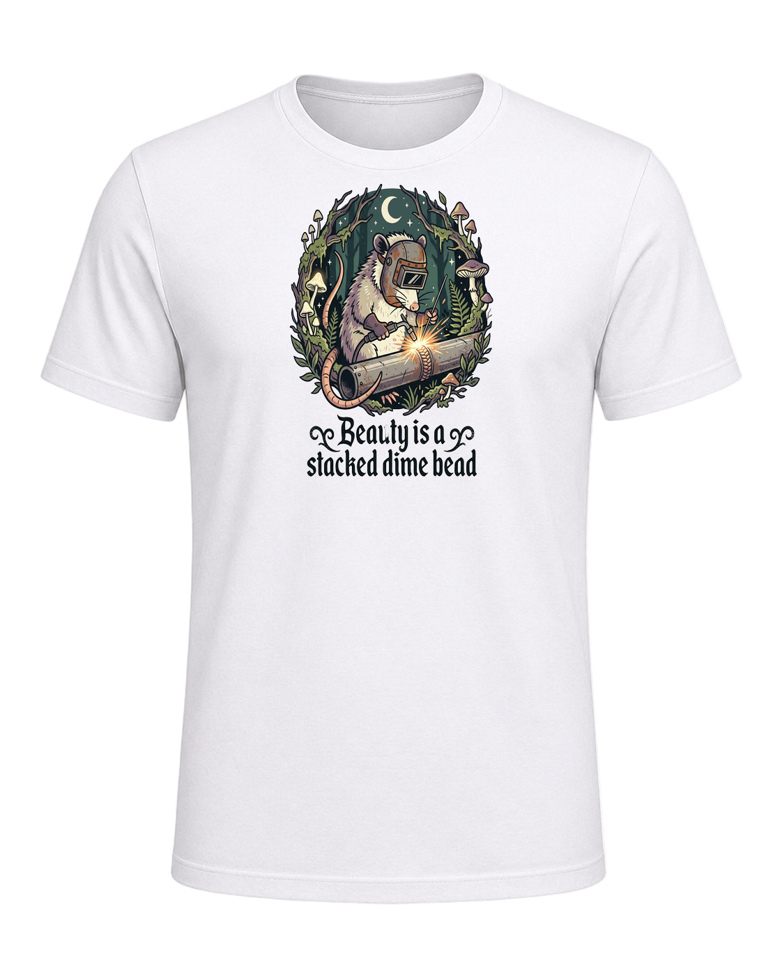 Beauty is a stacked dime bead — White