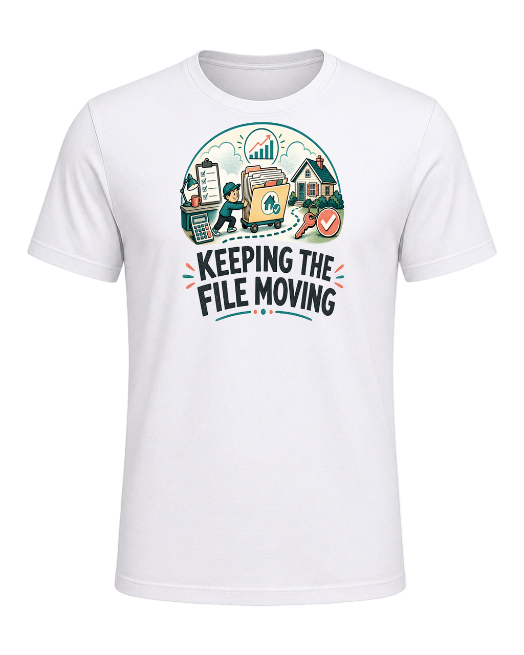 KEEPING THE FILE MOVING — White