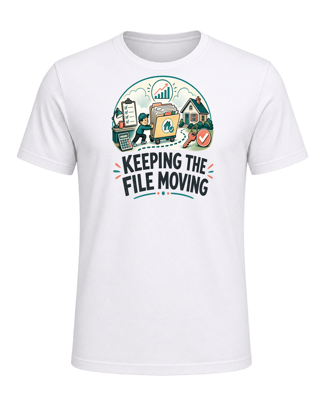 KEEPING THE FILE MOVING — White