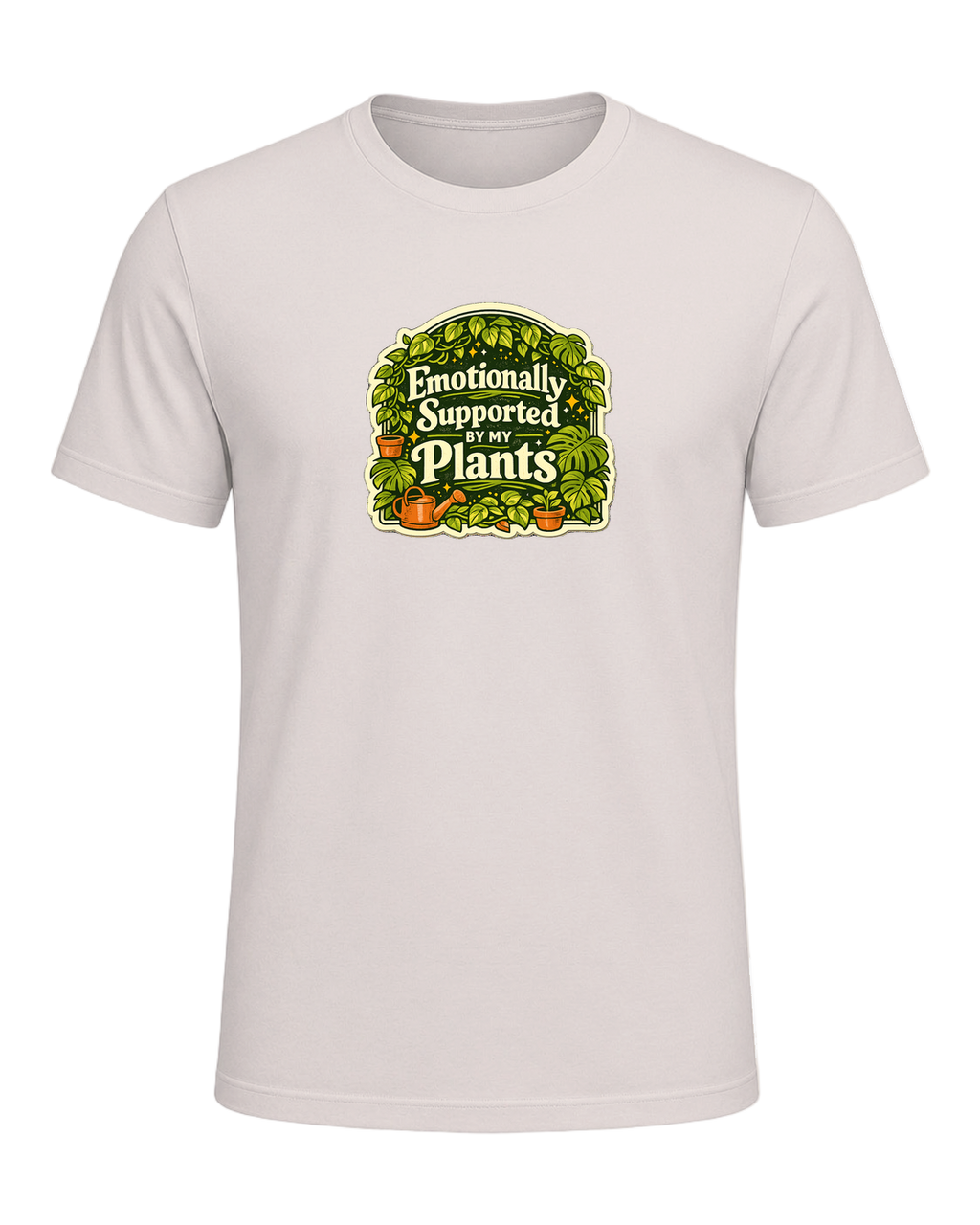 Emotionally Supported By My Plants Tee — Heather Dust