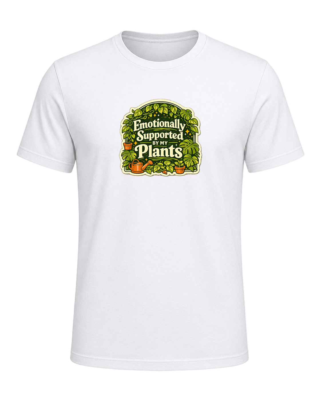 Emotionally Supported By My Plants Tee — White