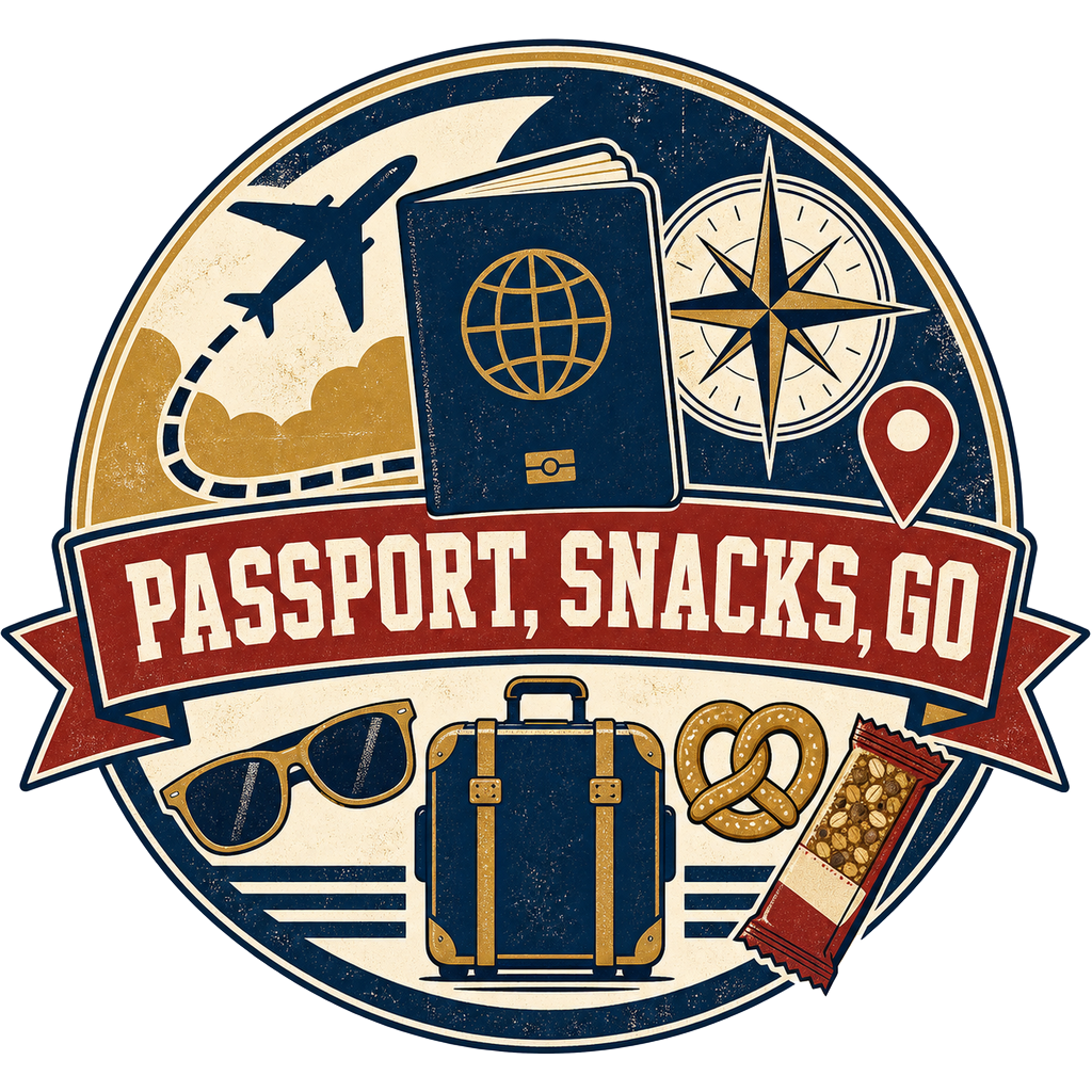 PASSPORT, SNACKS, GO