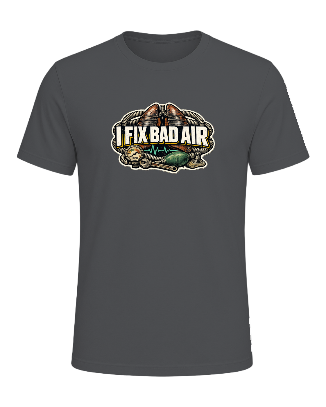 I Fix Bad Air Tee — Asphalt