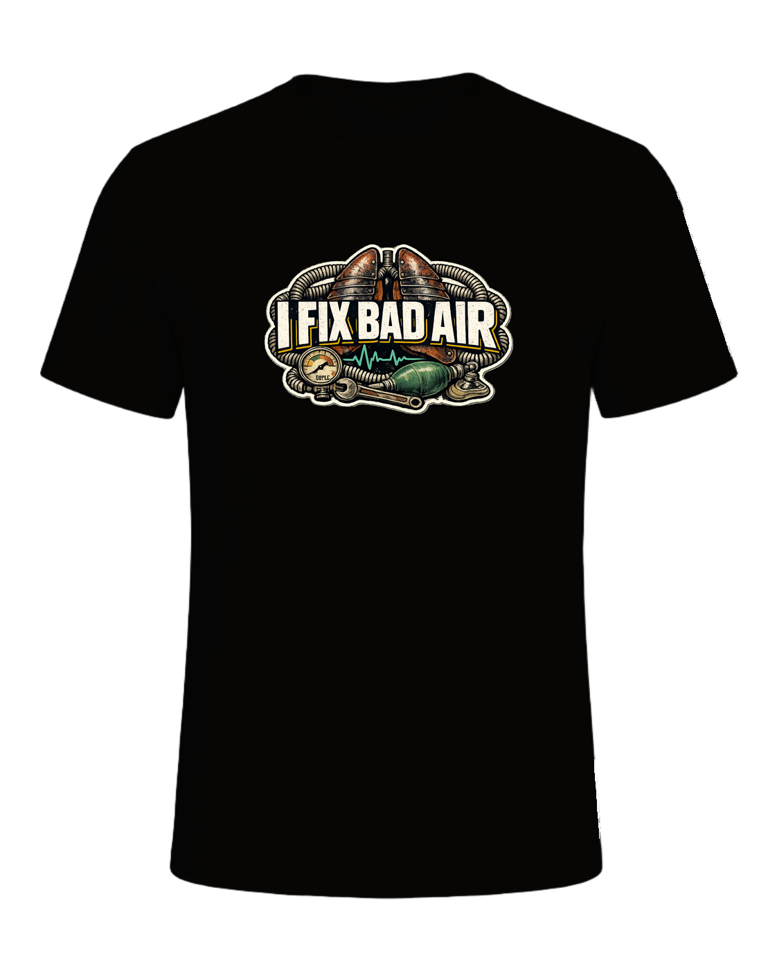 I Fix Bad Air Tee — Black Heather