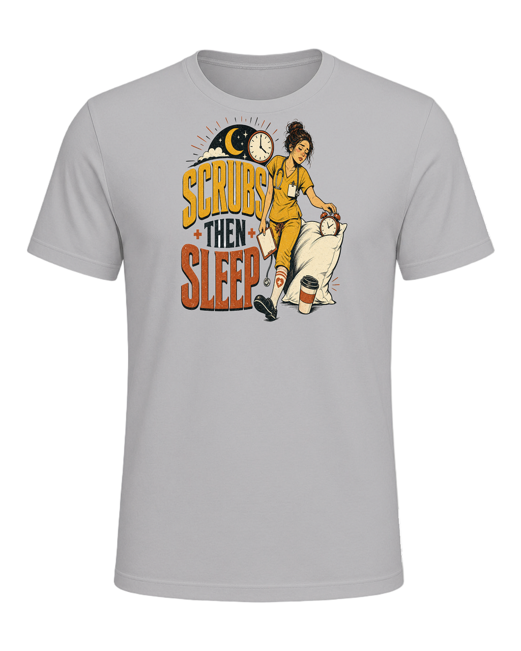 SCRUBS THEN SLEEP — Athletic Heather