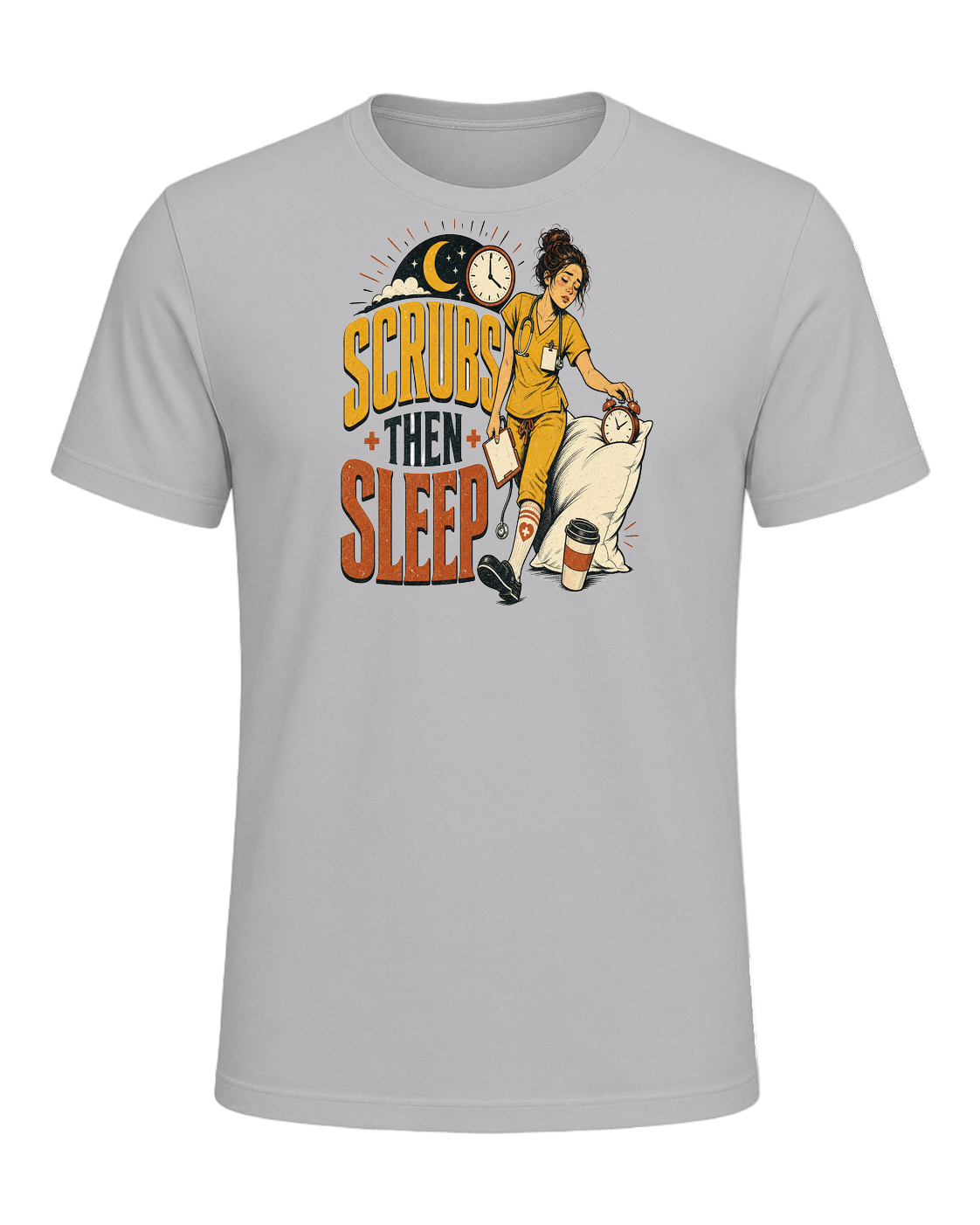 SCRUBS THEN SLEEP — Athletic Heather