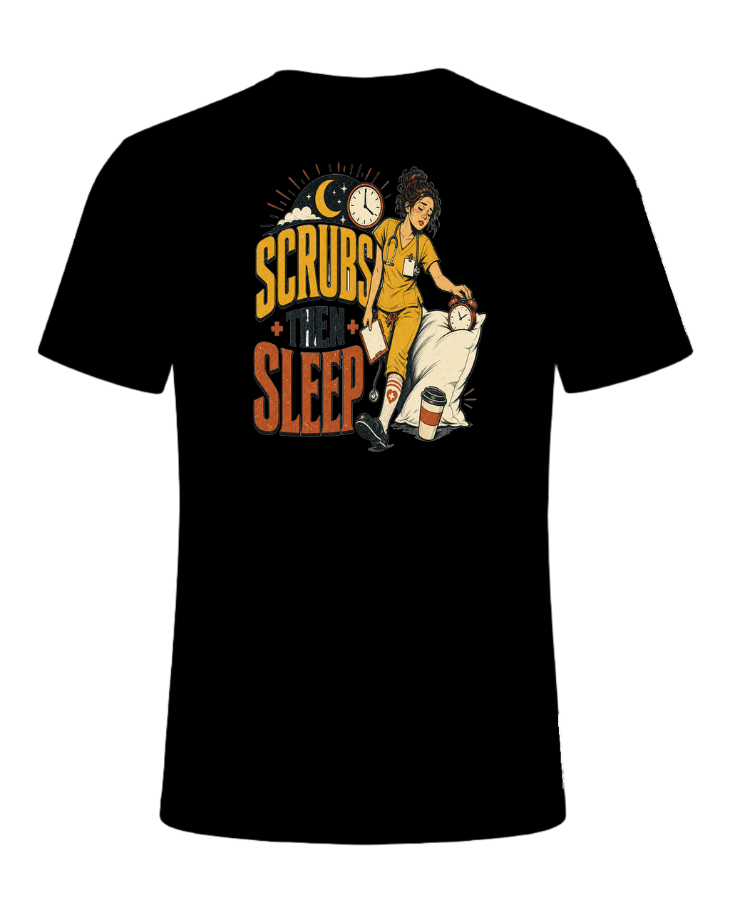 SCRUBS THEN SLEEP — Black