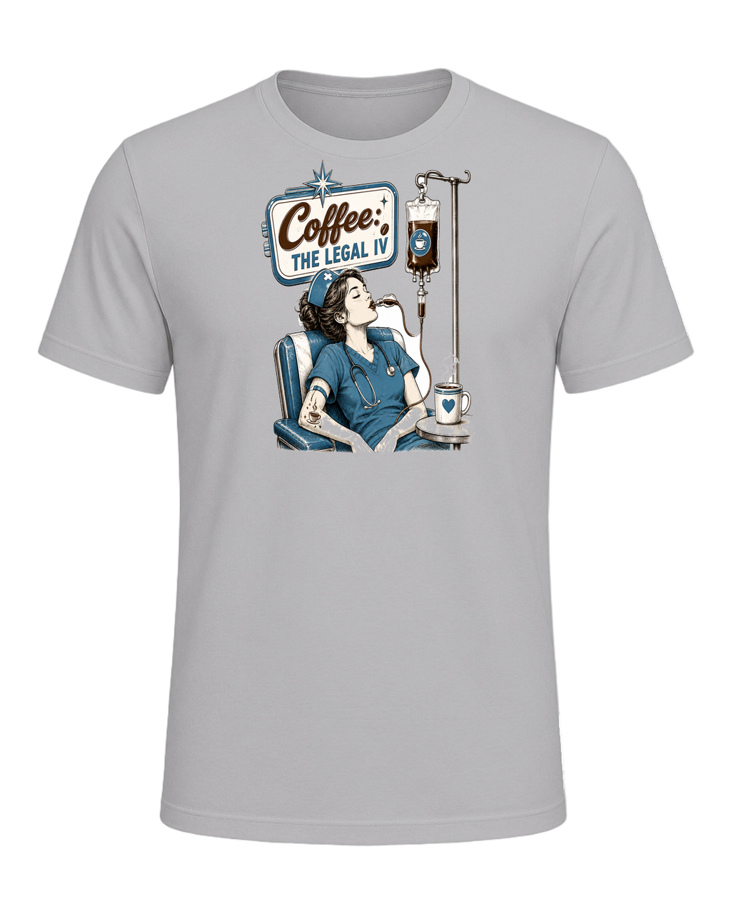 Nurse + Coffee — Athletic Heather